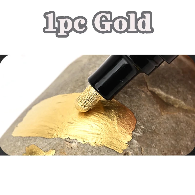 Chrome Reflective Marker Pens, Mirror Paint for Car Styling, DIY Art & Crafts, Gold & Silver Signature Markers