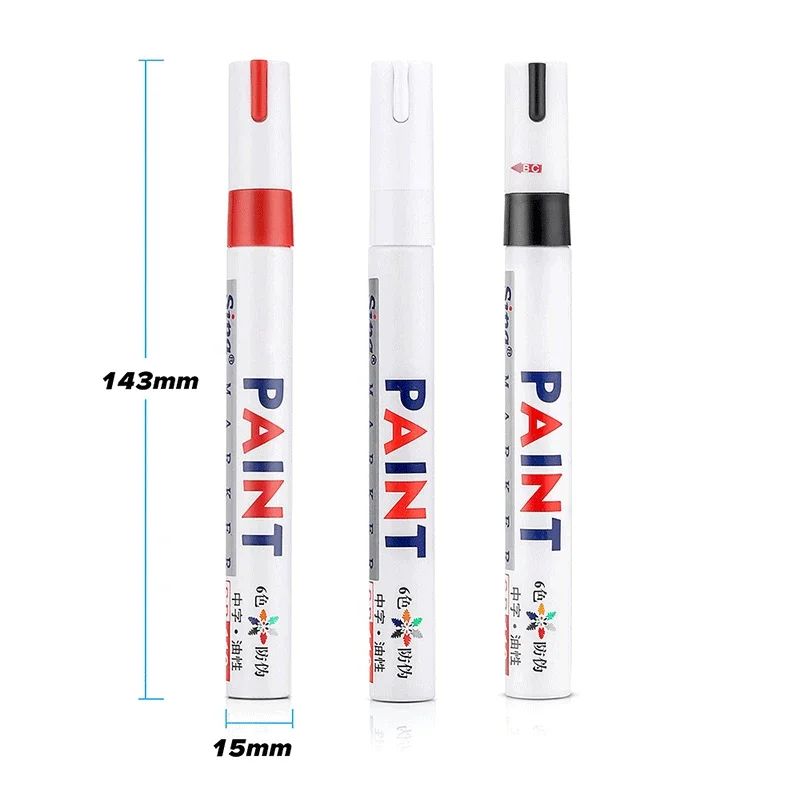 Waterproof Tire Paint Pen Permanent Marker for Wheels, Treads & Auto Detailing