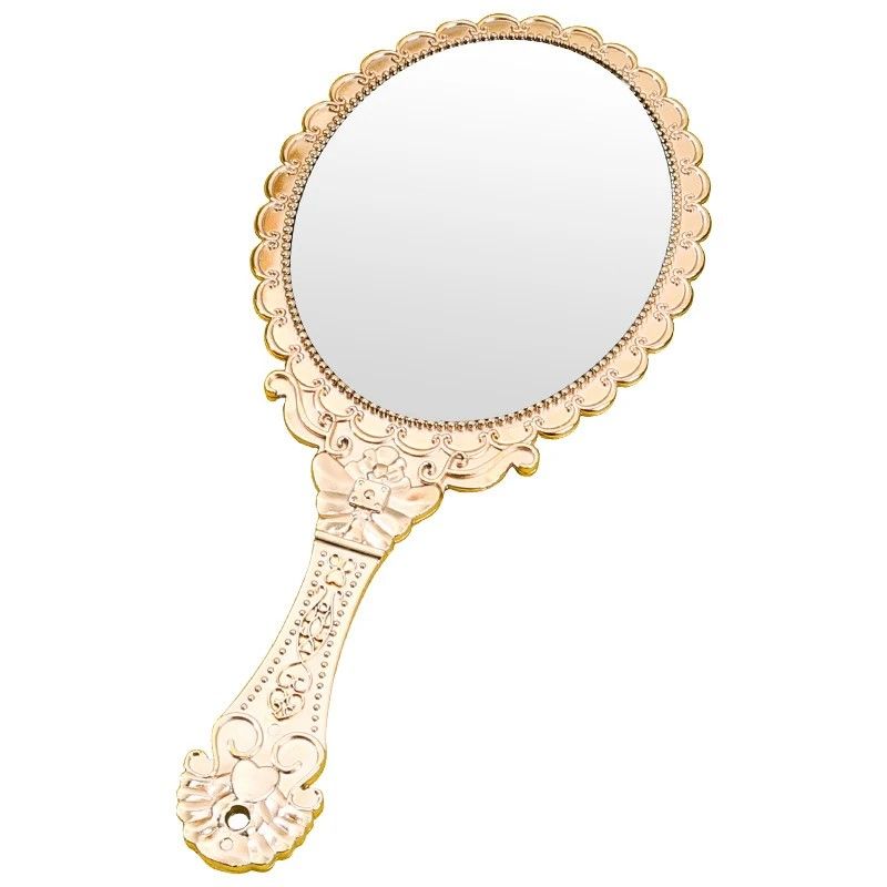 Rose Gold Vintage Handheld Mirror, Elegant Portable Vanity C | Inspire Uplift