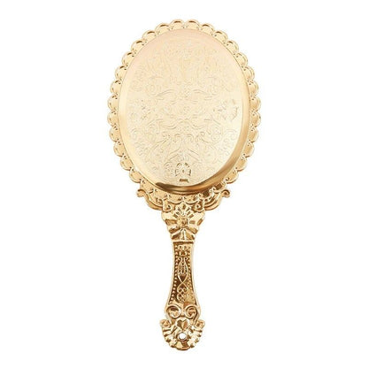 Rose Gold Vintage Handheld Mirror, Elegant Portable Vanity C | Inspire Uplift