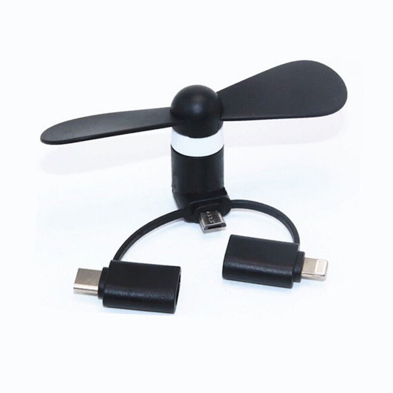 Portable USB Phone Fan Attachment for iPhone & Android – Silent Mini Cell Phone Fan