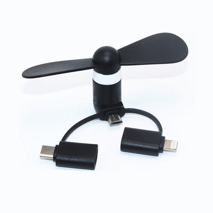 Portable USB Phone Fan Attachment for iPhone & Android – Silent Mini Cell Phone Fan