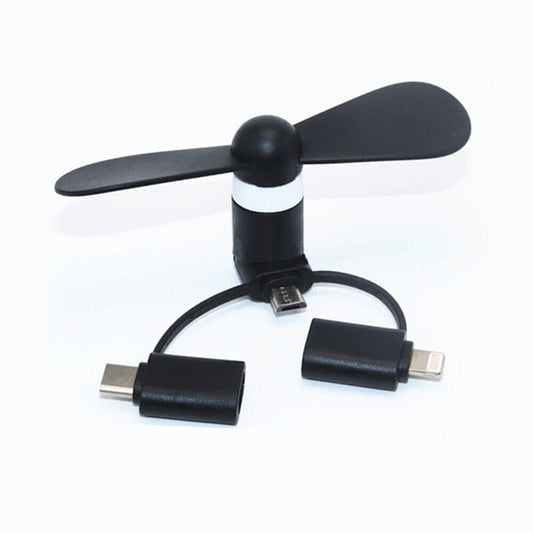 Portable USB Phone Fan Attachment for iPhone & Android – Silent Mini Cell Phone Fan
