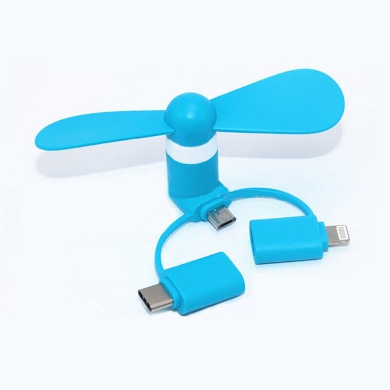 Portable USB Phone Fan Attachment for iPhone & Android – Silent Mini Cell Phone Fan