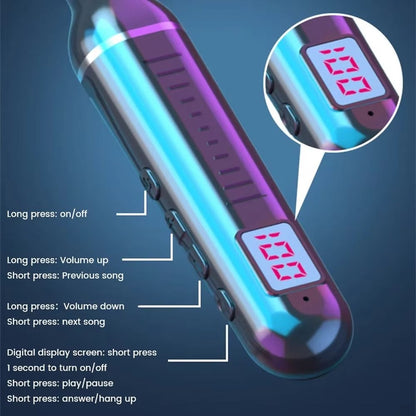 Wireless Neckband Earphones 5.3 – Waterproof Magnetic Sports Headset with LED Display & Stereo Sound