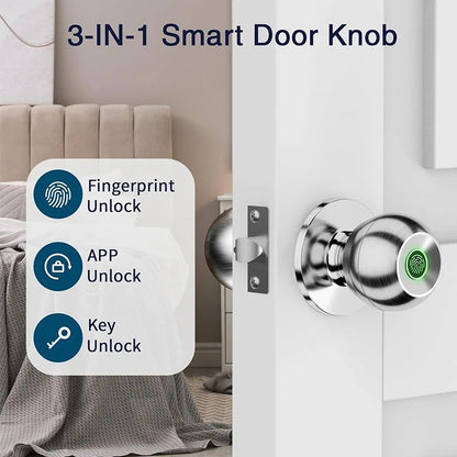 Bluetooth Door Lock Keyless Entry, Smart Fingerprint Lock for Secure Access