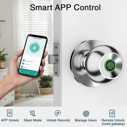 Bluetooth Door Lock Keyless Entry, Smart Fingerprint Lock for Secure Access